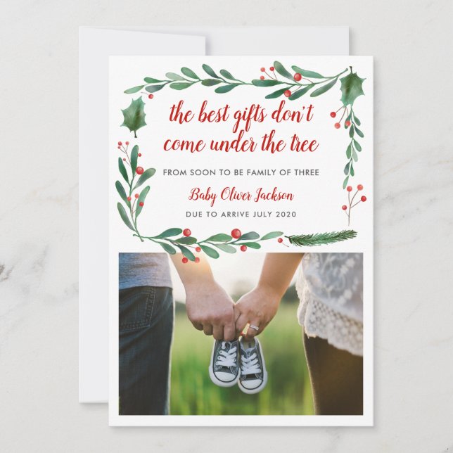 Meddelande om gravidens Helgdag | Modern Photo Inbjudningar (Framsida)