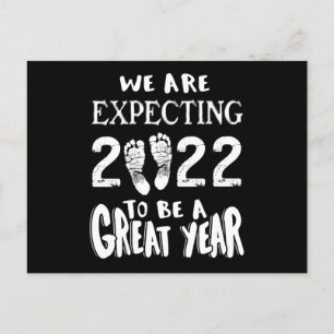 Meddelande om graviditet 2022 Vi väntar Vykort