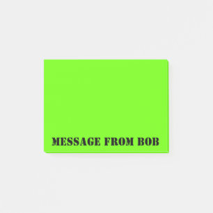 Meddelande om Grönt av dagsljus Post-it Block