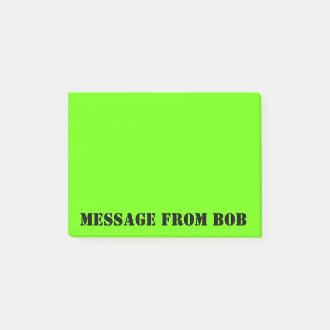 Meddelande om Grönt av dagsljus Post-it Block (Framsida)