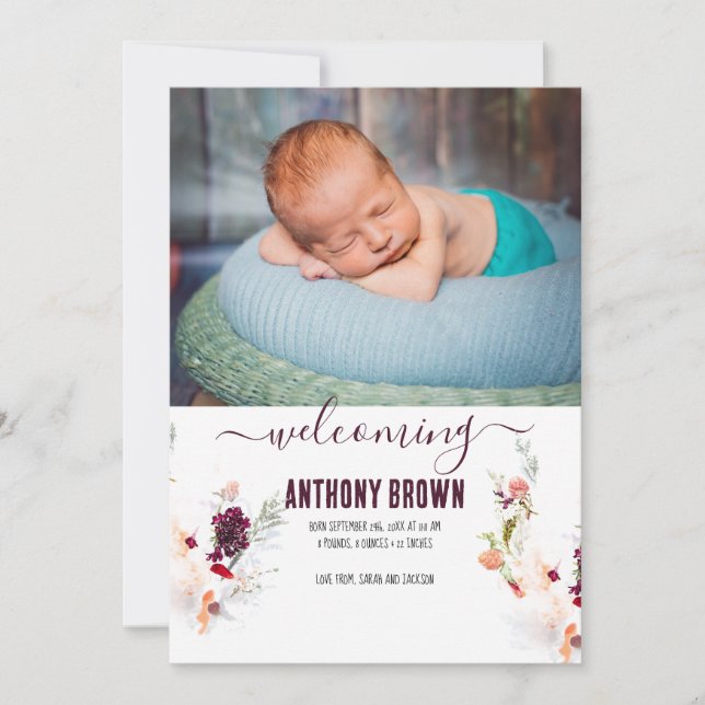 Meddelande om grönt och ORANGE BABY Inbjudningar (Framsida)