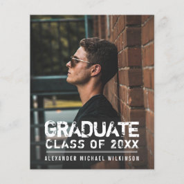 Meddelande om Grunge Typography Grad Vintage BUDGE Flygblad