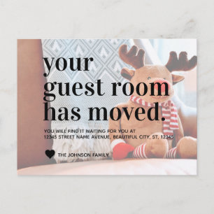 Meddelande om Guest Room Reindeer Helgdag Flytta Vykort