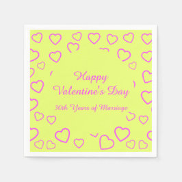 Meddelande om gult och Rosa Mönster Anpassningsbar Pappersservett