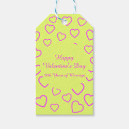 Meddelande om gult och Rosa Mönster Anpassningsbar Presentetikett