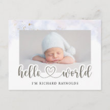 Meddelande om Hej World Pojke