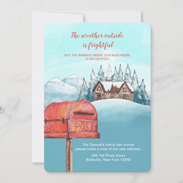 Meddelande om hemsökt Flytta Inbjudningar (Framsida)