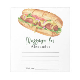 Meddelande om hett Hund BBQ-tidskapsel Anteckningsblock