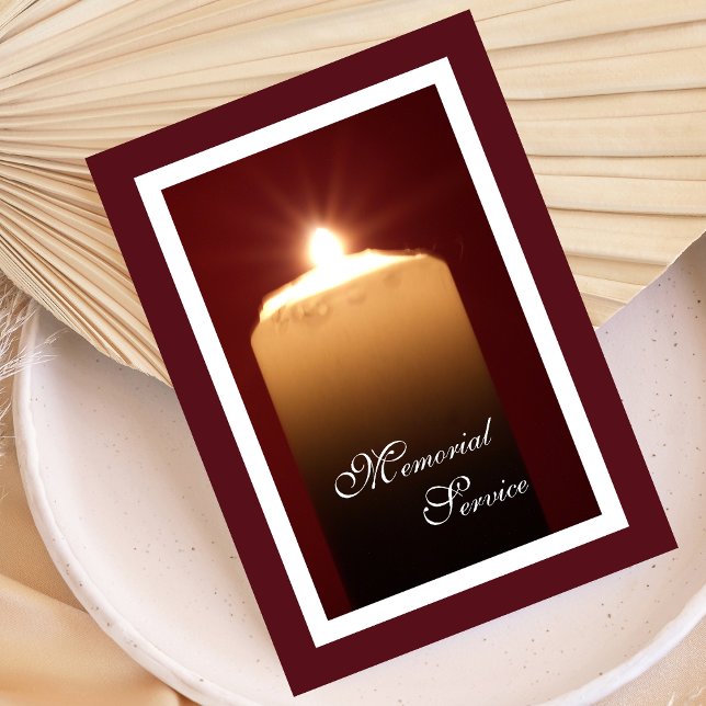 Meddelande om inbjudan till Memorial Service Candl (Skapare uppladdad)