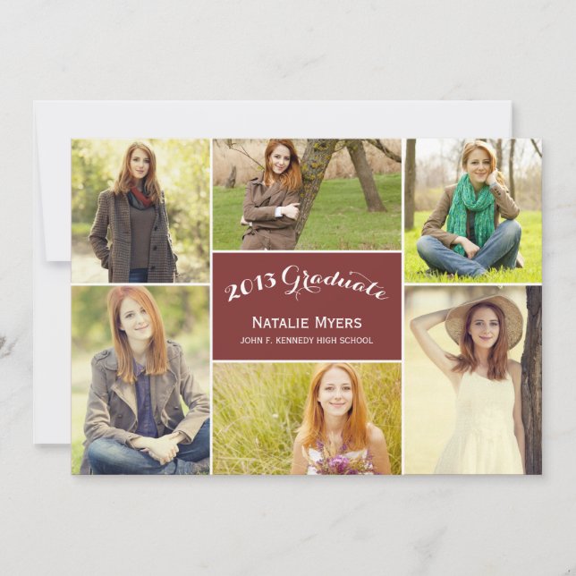 Meddelande om inbjudan till snyggt Collage Student (Framsida)