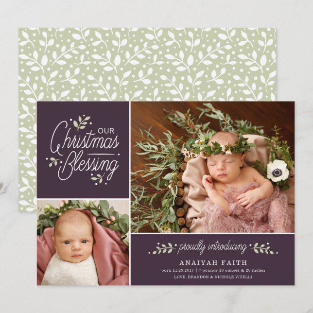 Meddelande om julhälsning - foto (Fram/baksida)