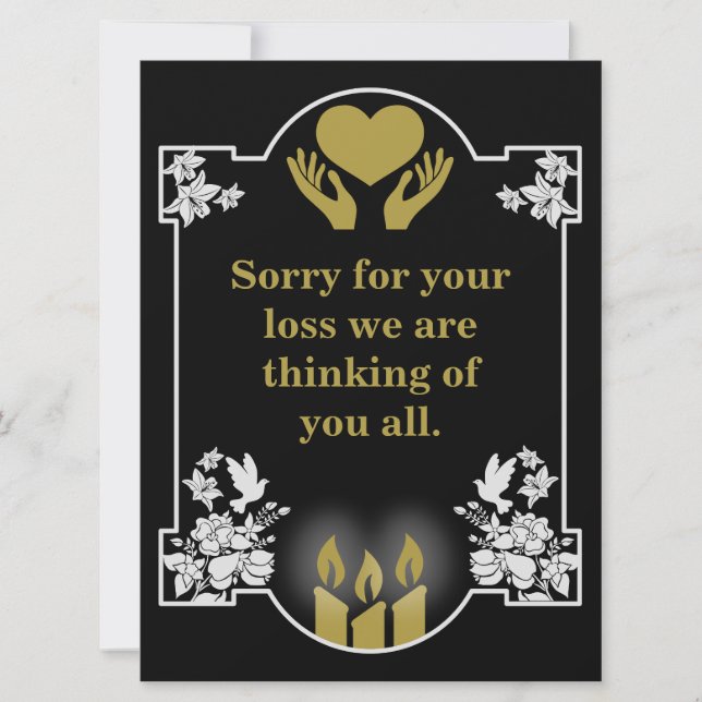 Meddelande om kondoleansstöd (Framsida)