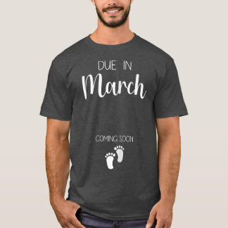 Meddelande om kvinnors Gravid som förfaller i mars T Shirt