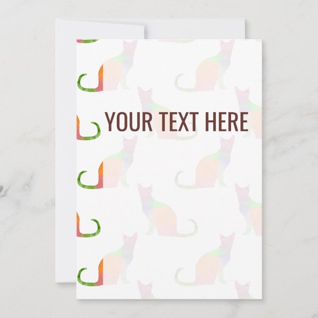 Meddelande om lågpolskt färgat katt Mönster (Framsida)