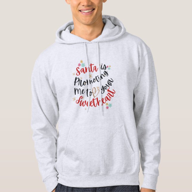 Meddelande om ljus och nyck jul hoodie (Framsida)