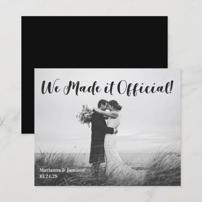 Meddelande om manuell typografi av Bröllop (Fram/baksida)