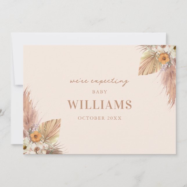 Meddelande om minimal Boho-Gravid för Chic (Framsida)