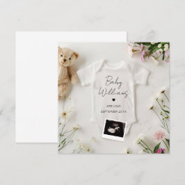 Meddelande om minimal modern Gravid Inbjudningar