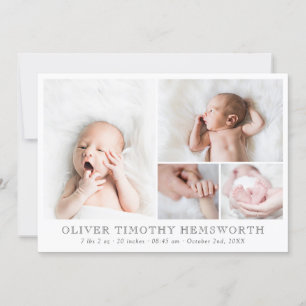 Meddelande om minimalistiskt White Photo Collage B