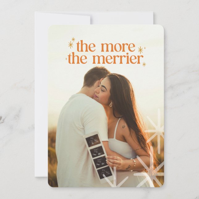 Meddelande om minsta möjliga Gravid - julkort (Framsida)