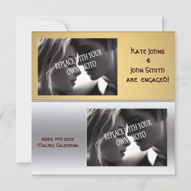 Meddelande om modern kvadratisk Förlovning (Framsida)