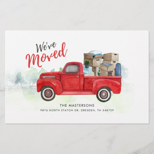 Meddelande om Ny adress Flytta Flyttat (Framsida)