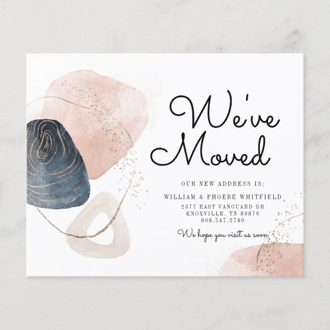 Meddelande om Ny adress Flytta för budgetAbstrakt (Framsida)