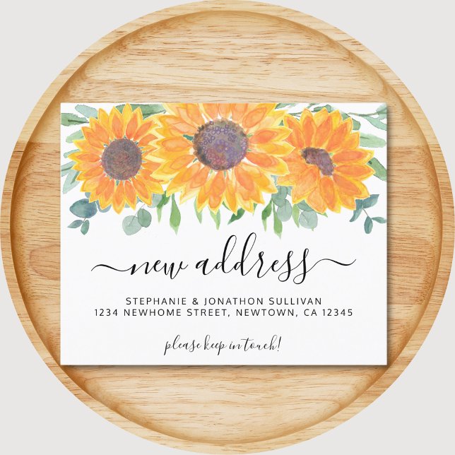 Meddelande om Ny adress Flytta för budgetBlommigt (Skapare uppladdad)