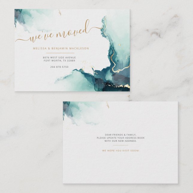 Meddelande om Ny adress Flytta för budgetVi har fl (Fram/baksida)