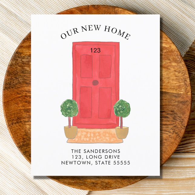 Meddelande om Ny adress Flytta vid  dörr (Skapare uppladdad)