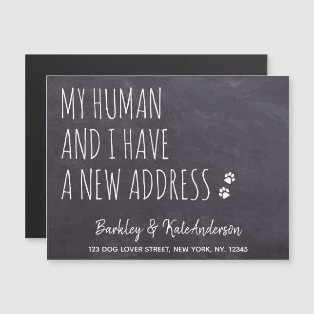Meddelande om Ny adress Hund av Rustic Flytta (Fram/baksida)