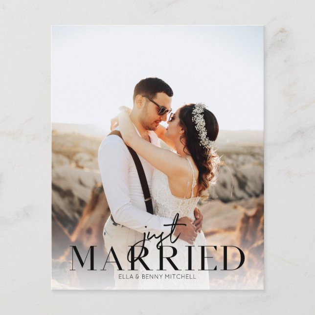 Meddelande om Ny gifta BT Photo Bröllop Flygblad (Framsidan)