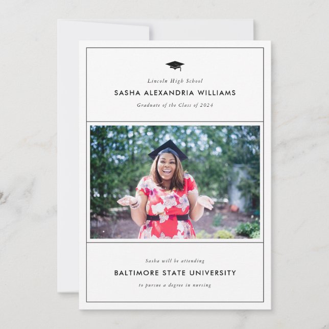 Meddelande om och inbjudan till Grad Cap Photo Com (Framsida)