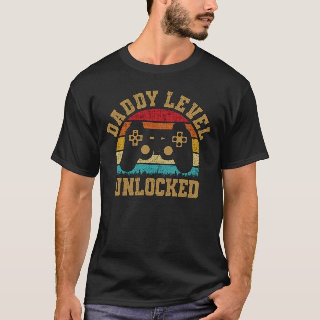 Meddelande om olåst Gravid på pappa-nivå T Shirt (Framsida)