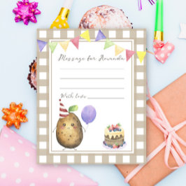 Meddelande om potatisfödelsedag