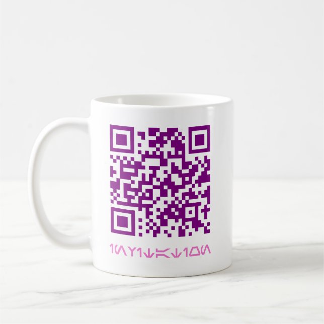 Meddelande om QR-kod för Hoco Inbjudan.w Kaffemugg (Vänster)