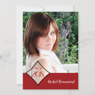 Meddelande om Red Diamond Class Studenten Inbjudningar