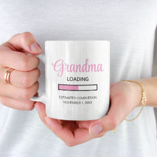 Meddelande om rosa Grandma Loading Gravid Kaffemugg