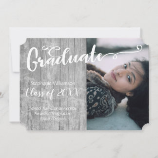 Meddelande om Rustic Wood Photo Studenten