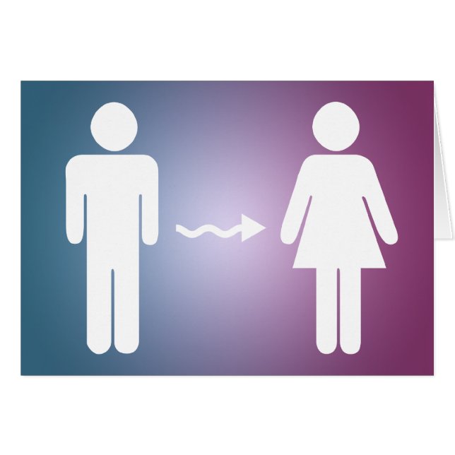 meddelande om sexändring hälsningskort (Framsidan Horizontal)