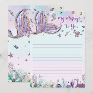 Meddelande om sjöjungfru-tidrapport till dig om to inbjudningar