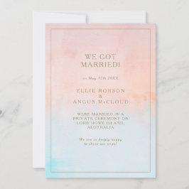 Meddelande om sommarsolnedgång i vattenfärgen Elop Inbjudningar