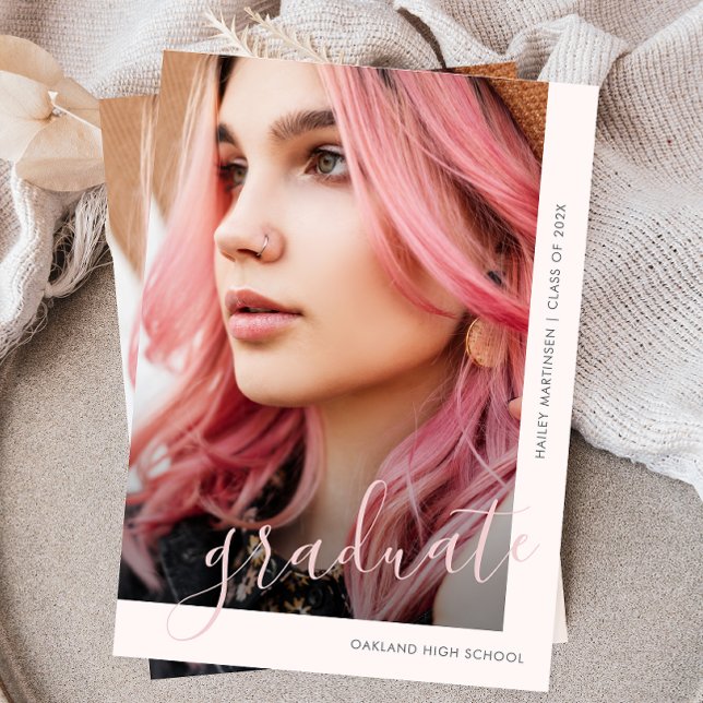 Meddelande om söt Script 2 Photo Studenten Inbjudningar (Skapare uppladdad)