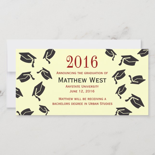 Meddelande om Studentmössor - röd (Framsida)