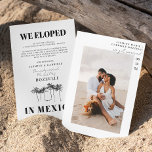 Meddelande om tropisk utbyggnad av persikor inbjudningar<br><div class="desc">Fira din speciella dag och romantiska uppståndelse med det här fantastiska tillkännagivandet. Den här designen har en fasinställning,  ett foto av paret och all information om din speciella dag. Här är för många år av kärlek och lycka!</div>