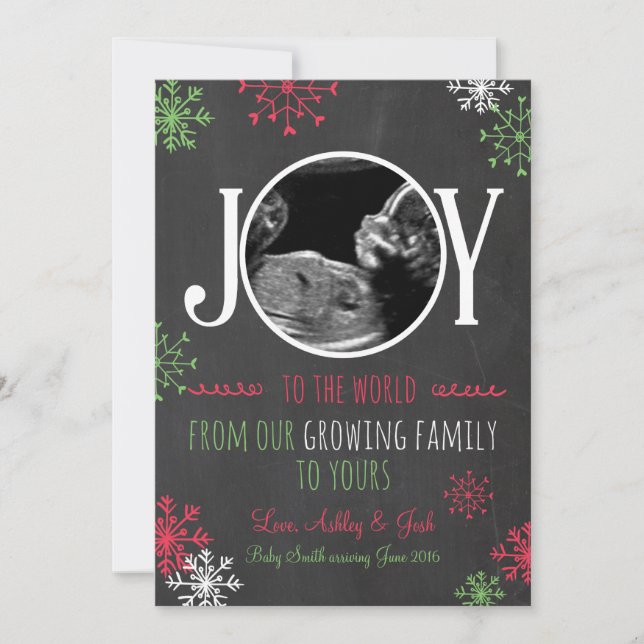 Meddelande om ultraljud i julklapp Joy gravid (Framsida)