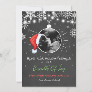 Meddelande om ultraljud i julklapp Joy gravid