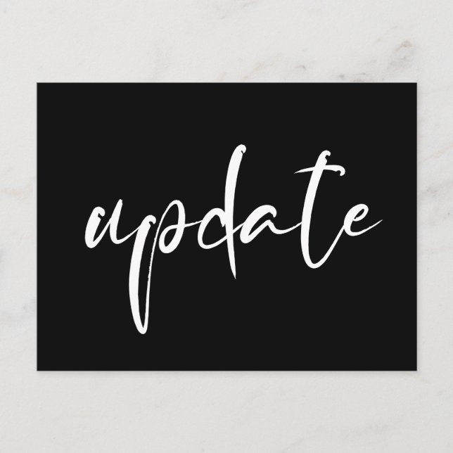 Meddelande om uppdatering av datum för bröllop vykort (Framsida)