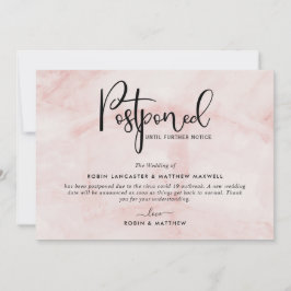 Meddelande om uppskjuten händelse, Blush Marble Ca Inbjudningar