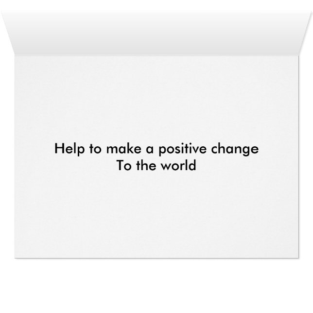 Meddelande om vapenvåld hälsningskort (Insidan Horizontal (UnderSidan))